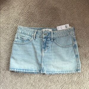 Hollister Blue and Gold Mini Skirt Casual